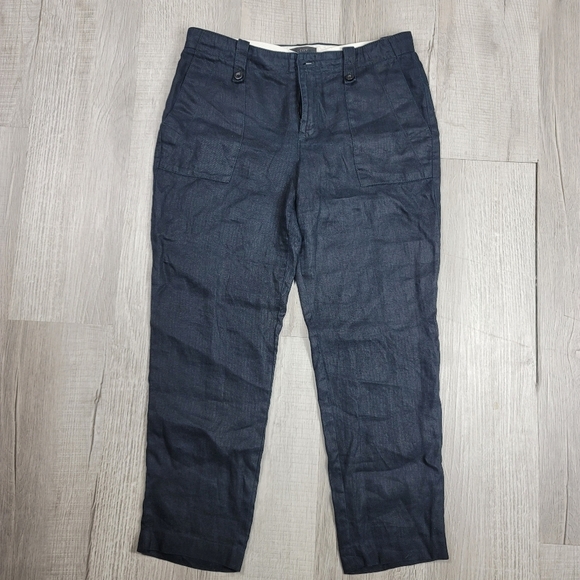 J. Crew Pants - J. Crew Navy Linen Garden Pants